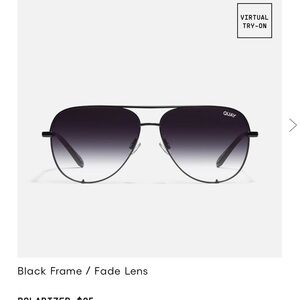Quay High Key sunglasses, black rim, black fade lens